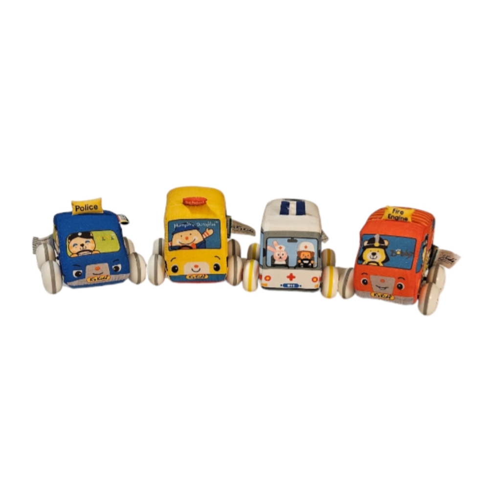 Melissa & Doug K's Kids Pull-Back Town Vehicles (Lot of 4)